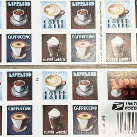 USPS Espresso Drinks coffee Forever Postage Stamps