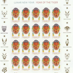 Year of the Tiger Stamp Celebrates Lunar New Year Forever First Class Postage Stamps