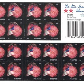 USPS Star-Spangled Banner Fireworks Forever Postage Stamps