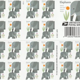 USPS Cartoon Elephants Star Forever First Class Postage Stamps