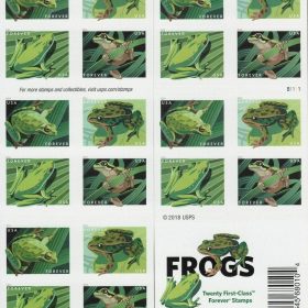 USPS Frogs Forever First Class Postage Stamps