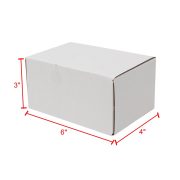 50 Pack 6x4x3 inch Corrugated Box Mailers- White Cardboard Shipping Box Corrugated Box Mailer Shipping Box for Mailer RT - Image 6