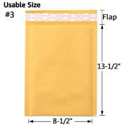 Kraft Bubble Mailers, Yellow Padded Envelope - Image 23