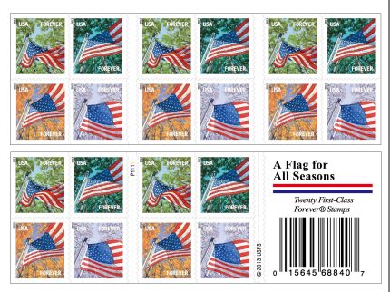 All Season US Flags Forever First Class Postage Stamps